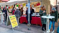 Der einzige faire Glühweinstand auf dem Frankfurter Weihnachtsmarkt